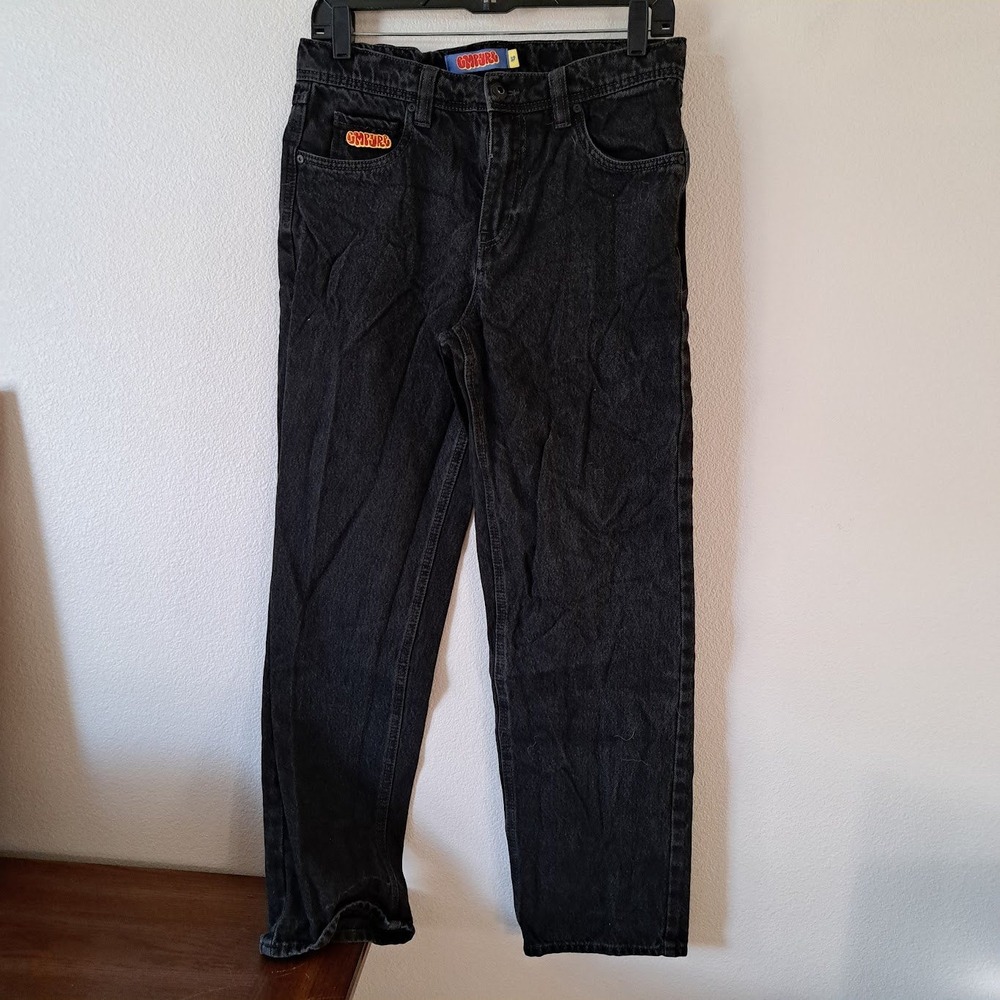 Empyre Loose Fit Skate‎ Jeans Mens 27 Washed Black Denim Straight Leg Pants
